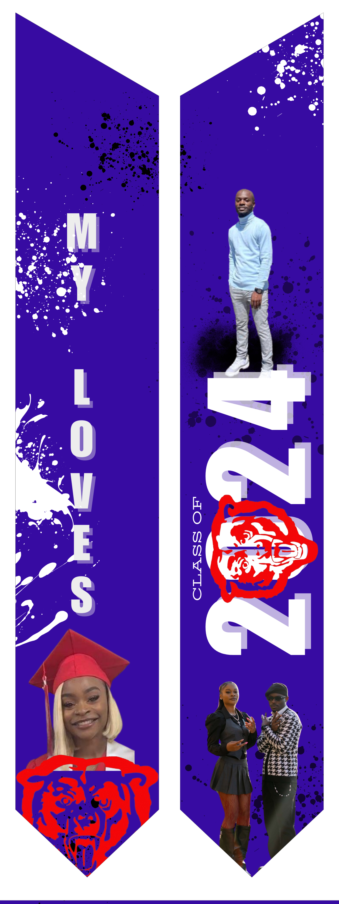 2025 Grad Stole 24x40 in/ Any sublimation designs