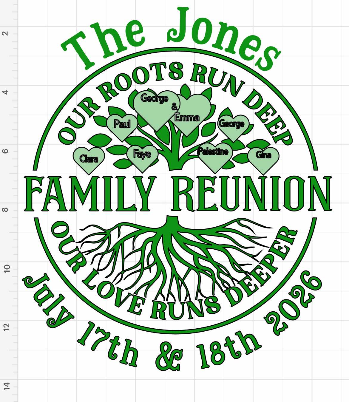 Jones Family Reunion YOUTH size tshirts