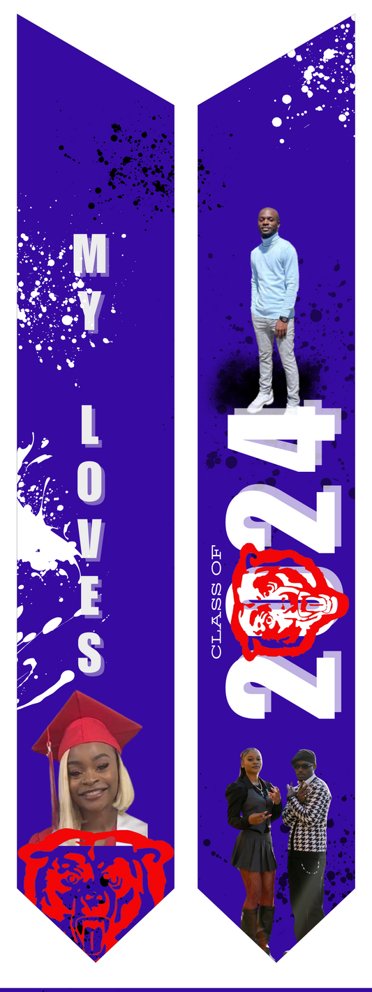 2025 Grad Stole 24x40 in/ Any sublimation designs