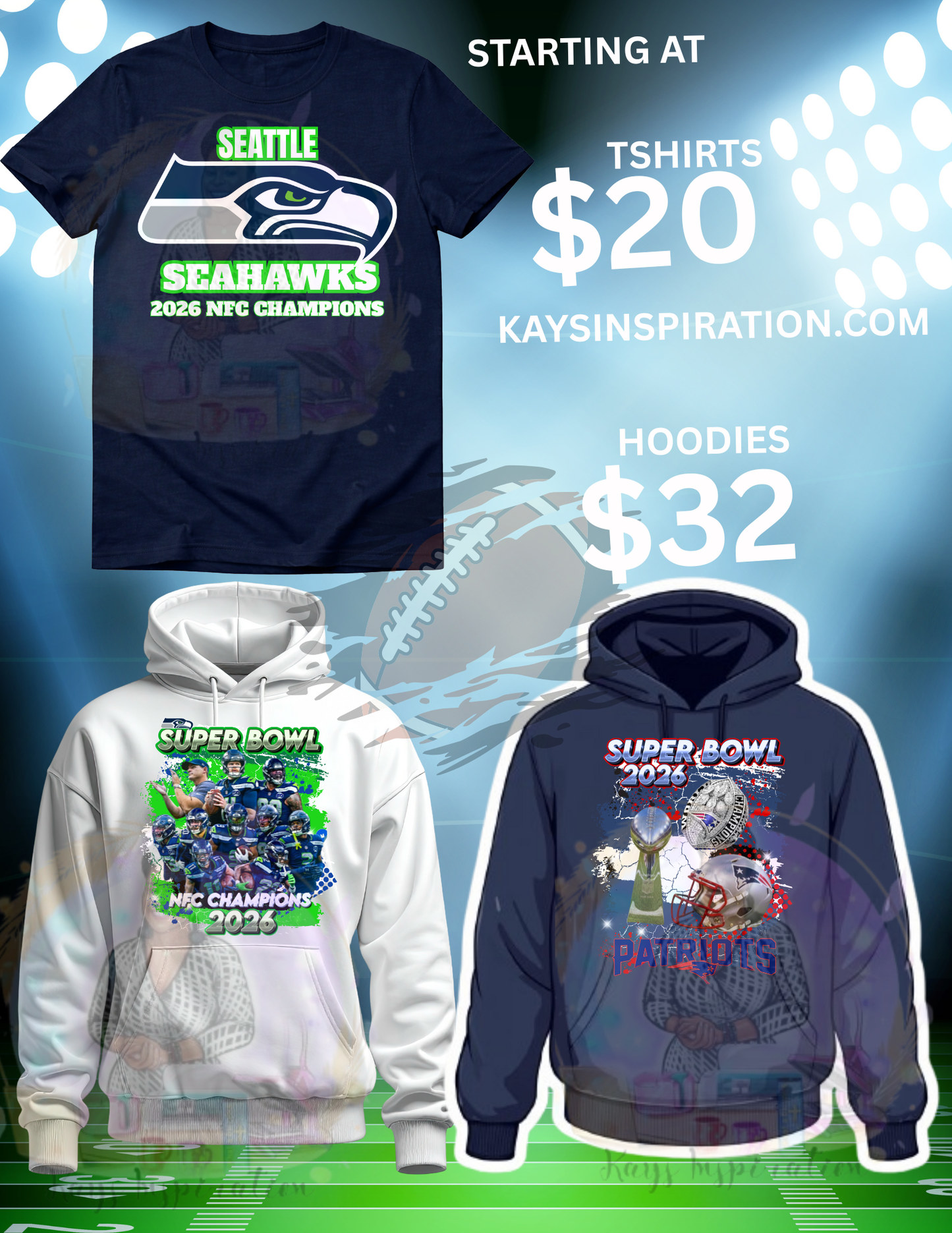 SUPER BOWL HOODIES