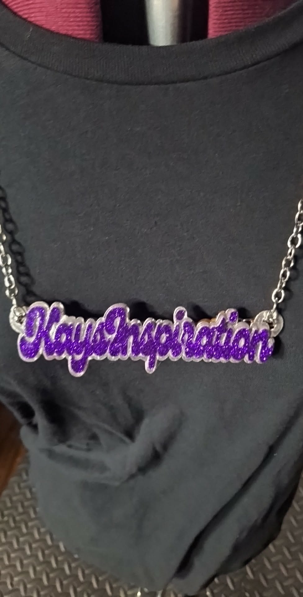 Custom nameplate necklace